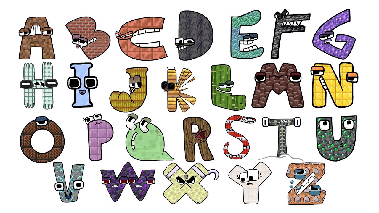 All Alphabet Lore [A to Z] but with Game Textures