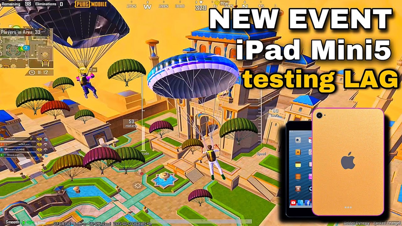 ipad mini 5 pubg | iOS 18.3.1 | no lag  Event | ipad mini 5 pubg test in 2025