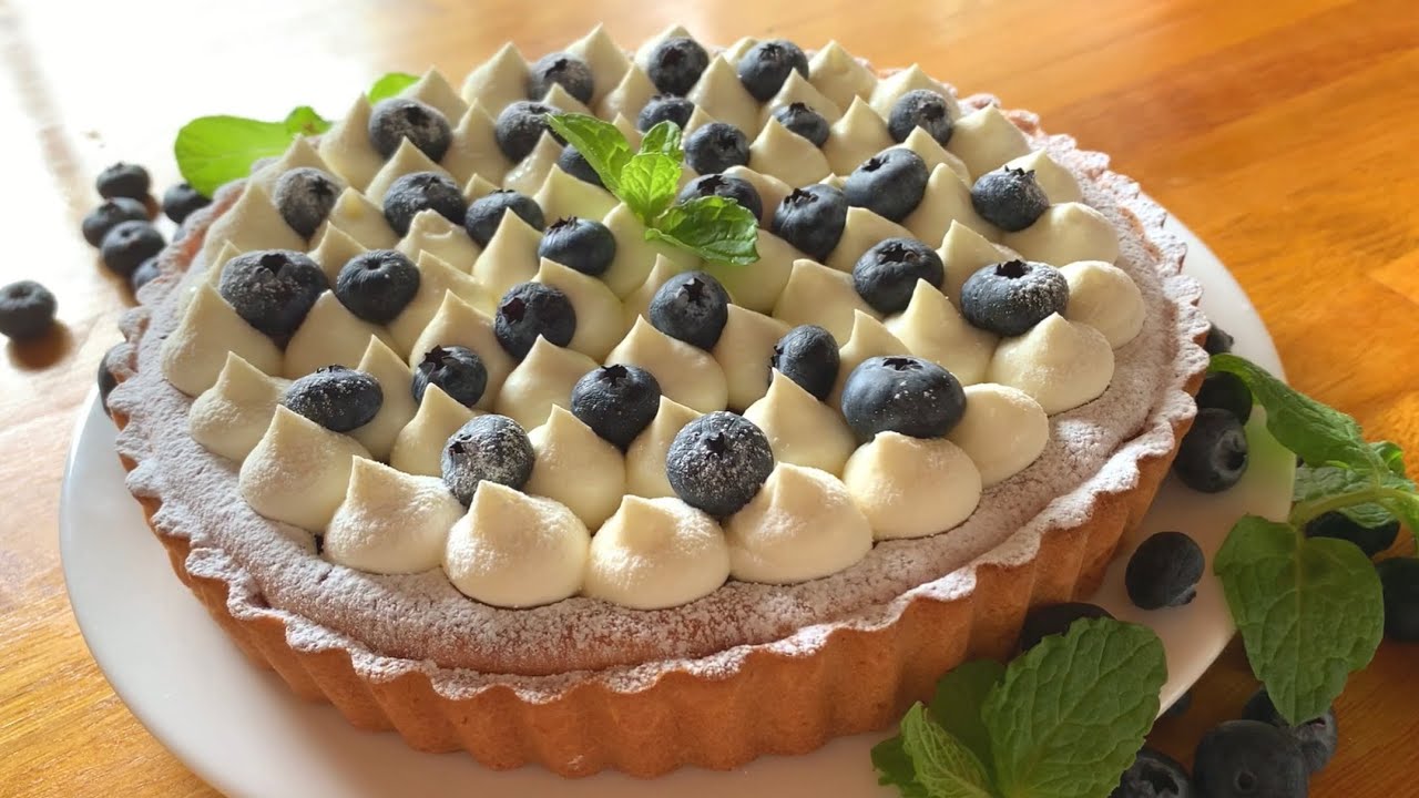 豪華♡ブルーベリーチーズタルトの作り方 blueberry cheese tart recipe