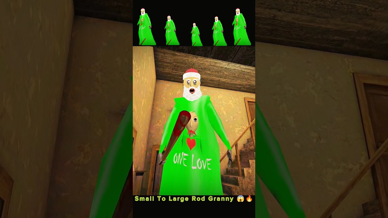 Small To Large 😱😡😡 baldi santa granny 😡😡&lrm;⁨@Stealthgamer14⁩&nbsp; 🤣#granny#grannyfunnymoments