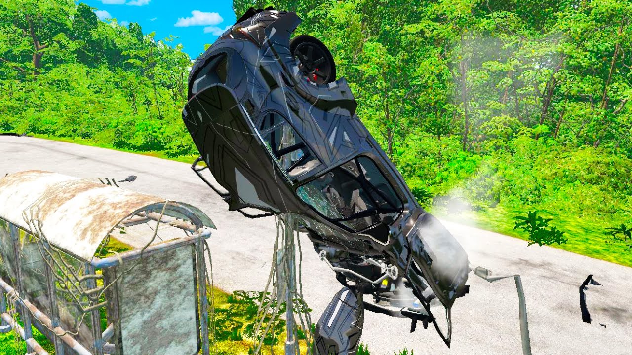 What Happens When You Hit a Lamp Post going 1,000 MPH?! (BeamNG Gameplay)