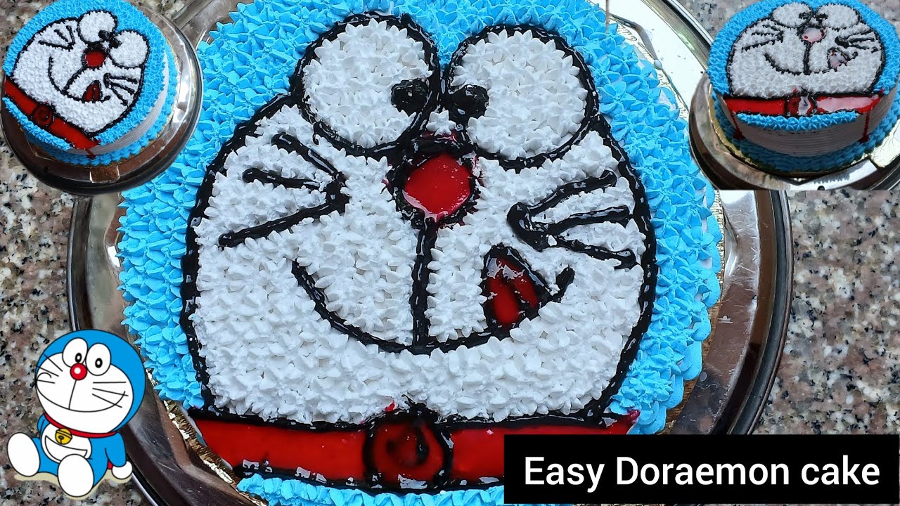 Beautiful and easy doraemon cake for kids || Chocolate flavour || Step by step