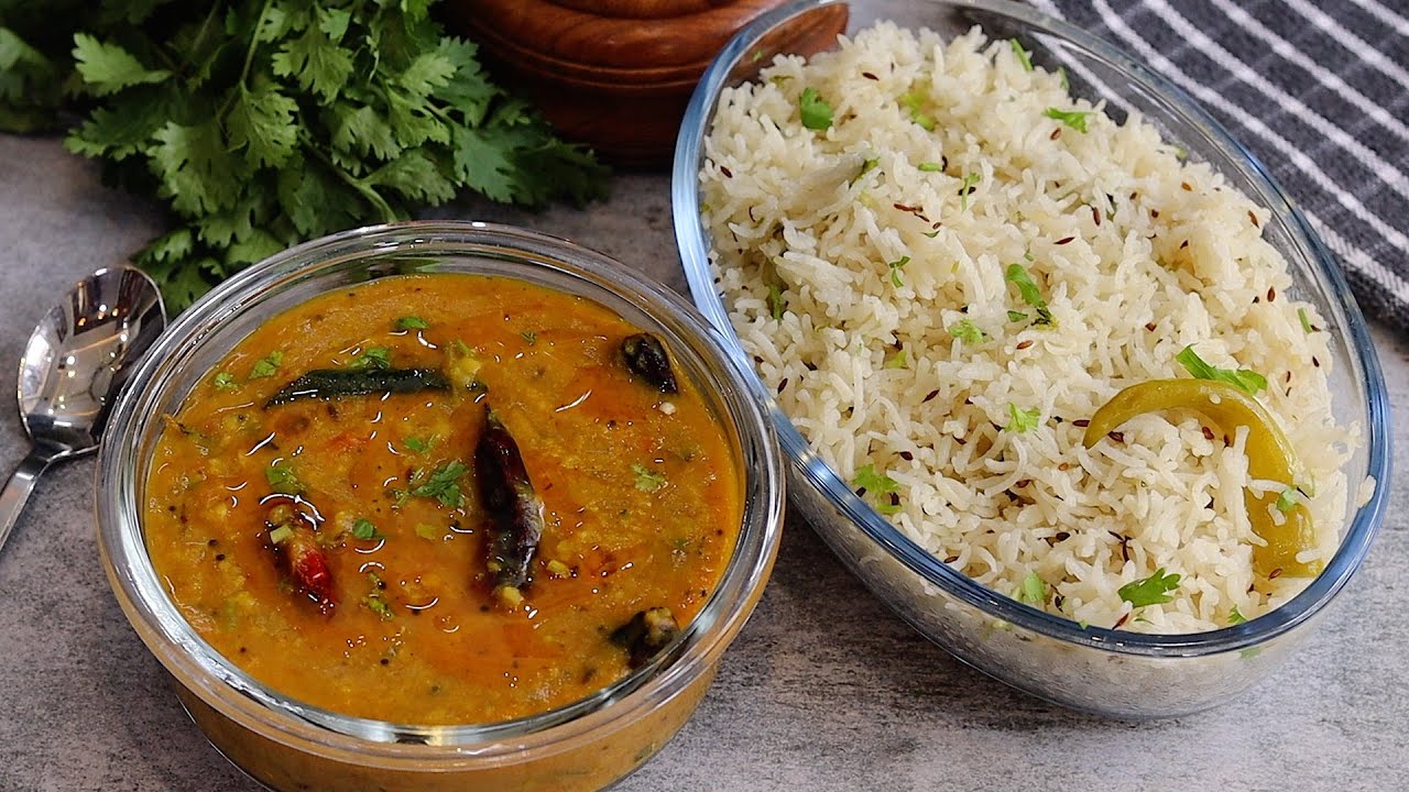 రెస్టారెంట్ రుచితో జీర రైస్ దాల్ తడ్కా😋Special Yet Simple Lunch👌 Jeera Rice With Dal Tadka Recipe