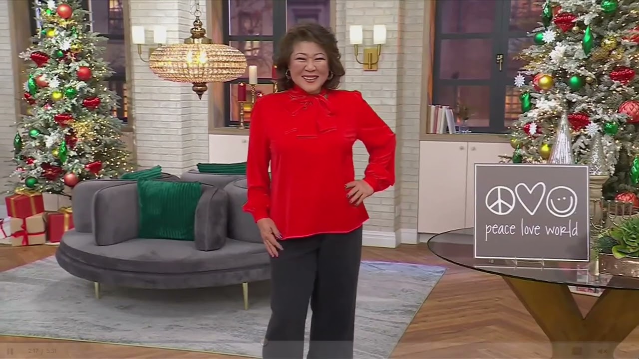 Peace Love World Black Label Party Shirt on QVC