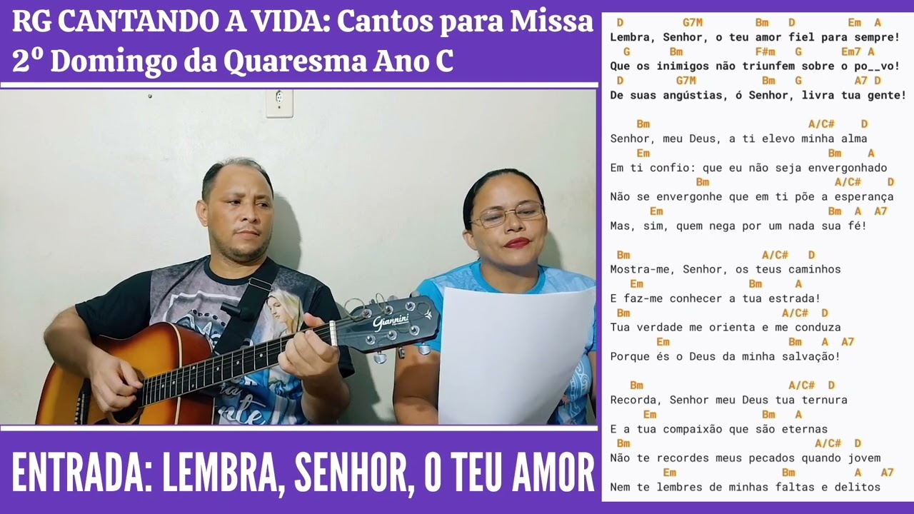 LEMBRA SENHOR O TEU AMOR FIEL PARA SEMPRE