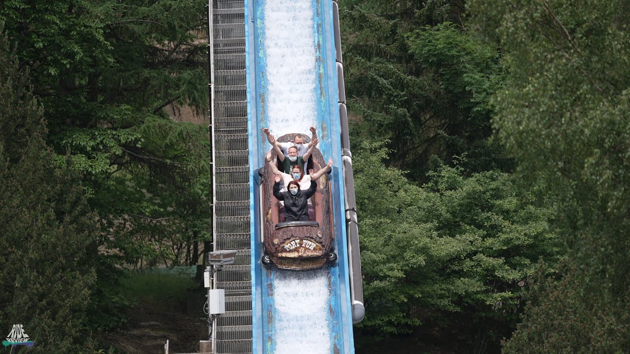 Wild River - POV - Beaver & Bear Co. Wooden Boats - Fort Fun Abenteuerland -  MACK Rides - Log Flume