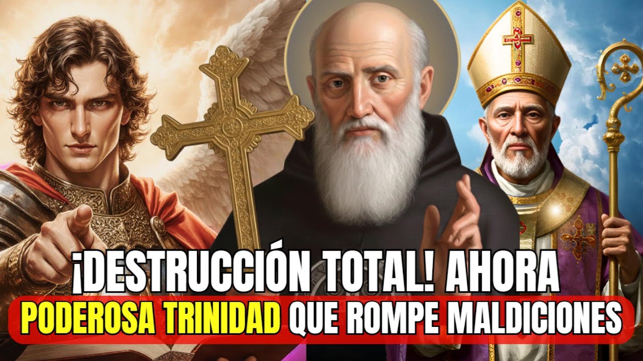 🙏 Oración Poderosa a San Benito, San Miguel y San Cipriano:  trinidad que rompe maldiciones