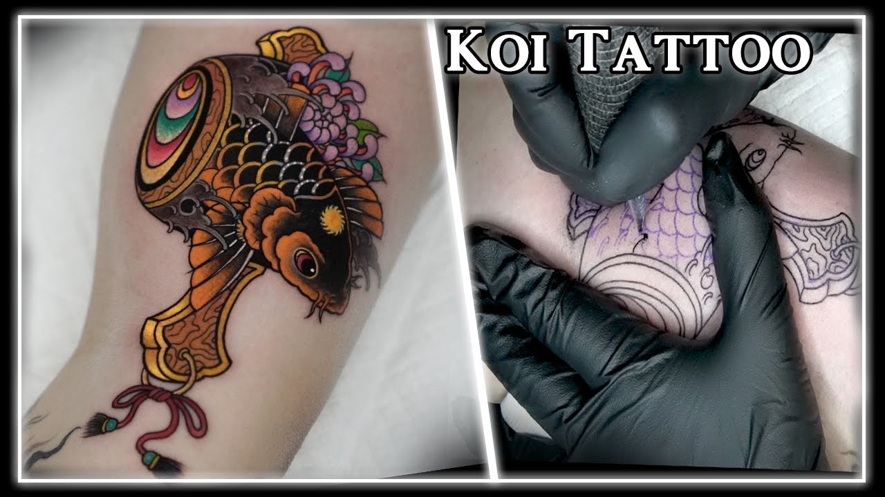 잉어 타투의 전 과정! 독학에 도움되는 영상 l Japanese tattoo l color tattoo