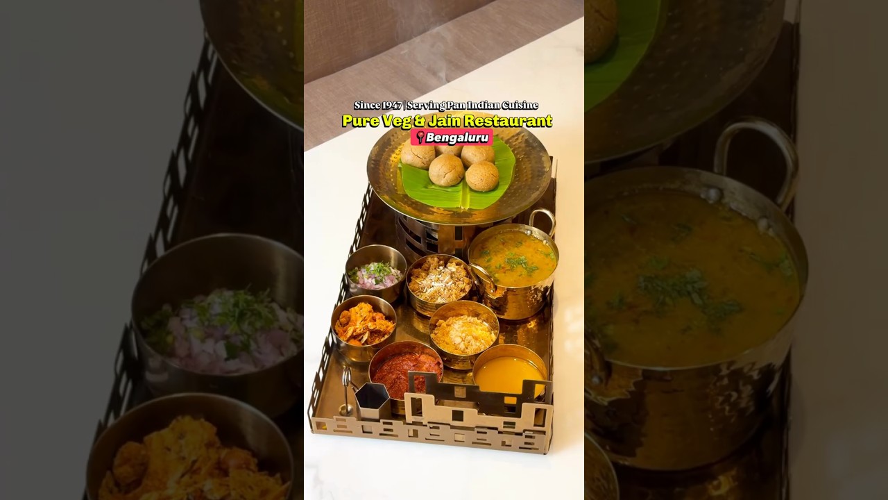Pure Vegetarian restaurant in Bangalore 😋 #bangalore