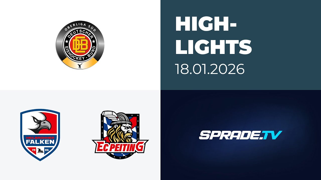 18.01.2026 - Highlights - Heilbronner Falken vs. EC Peiting