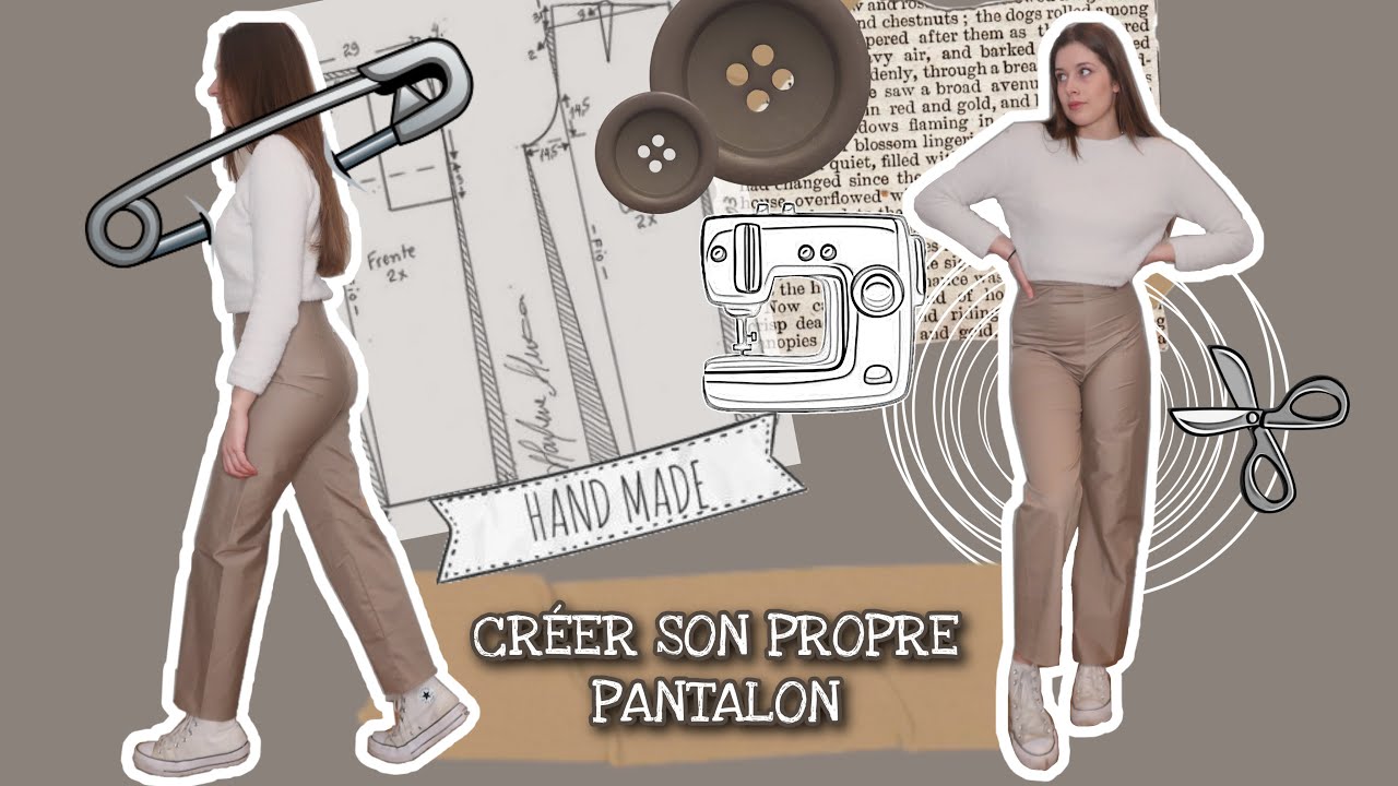 COMMENT FAIRE UN PANTALON COUPE DROITE ? (patron + réalisation) c'est simple t'inquiètes :)