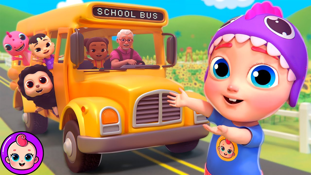 The Wheels on The Bus Song | Bubbleee Nursery Rhymes & Kids Songs | Farm Animals Version