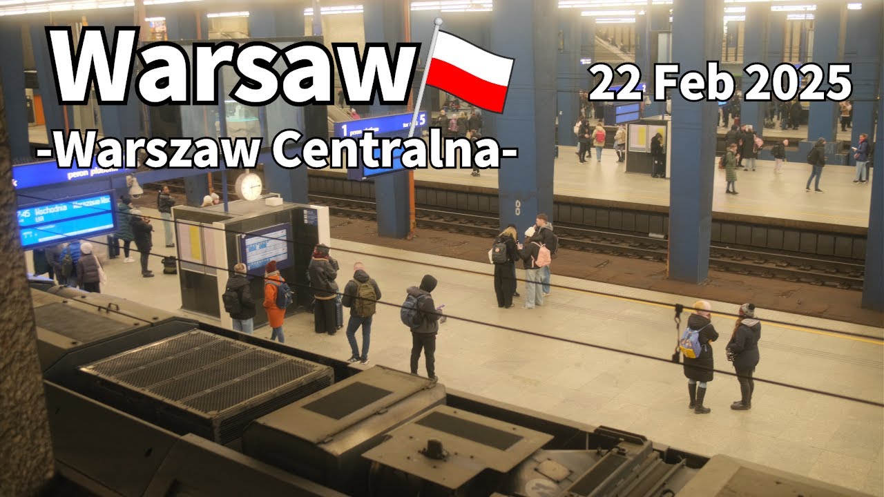 Winter Walk Warsaw Centralna Poland - February 2025 | Walking Tour