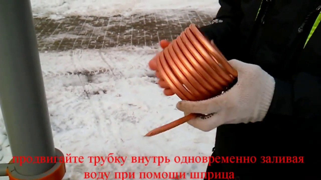Змеевик из медной трубки (спираль).
