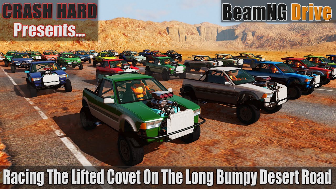 BeamNG Drive - Racing The Lifted Covet On The Long Bumpy Desert Road