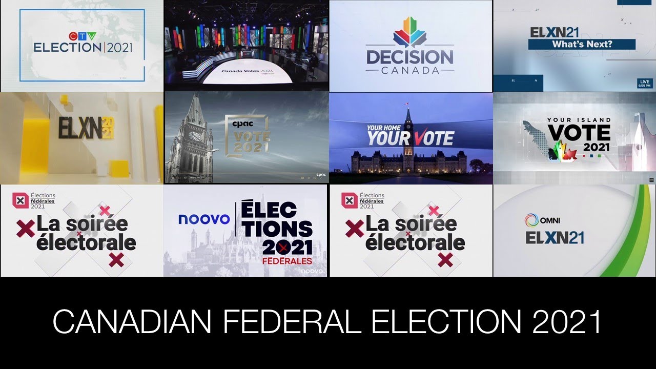 2021 Canada federal election - broadcast TV coverage montage (September 20, 2021)