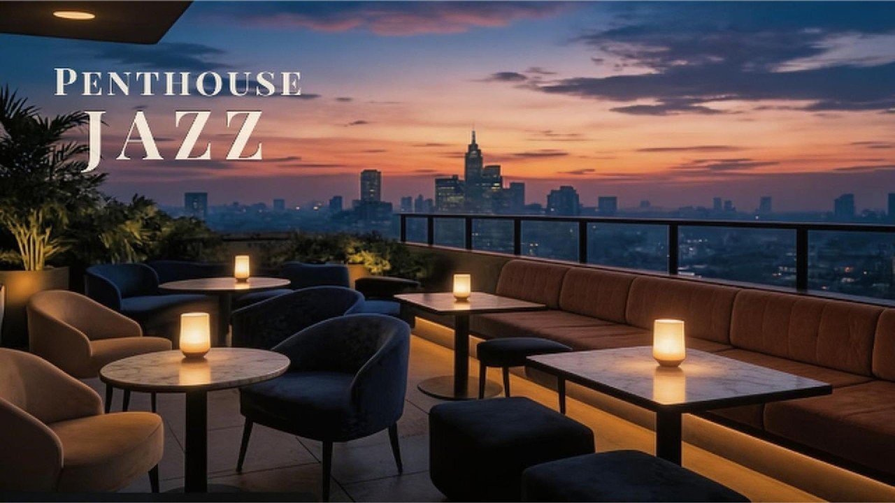 Penthouse Sunset Jazz 🌇 Luxury Evening Lounge for Focus & Relaxation