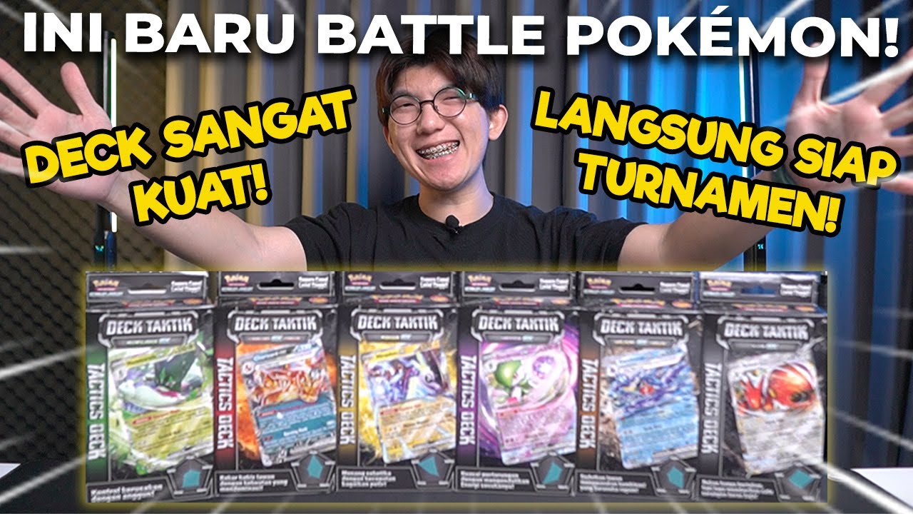 LANGSUNG MAIN PAKE KARTU TERBAIK!! UNBOXING SEMUA DECK TAKTIK - Pokémon TCG Indonesia