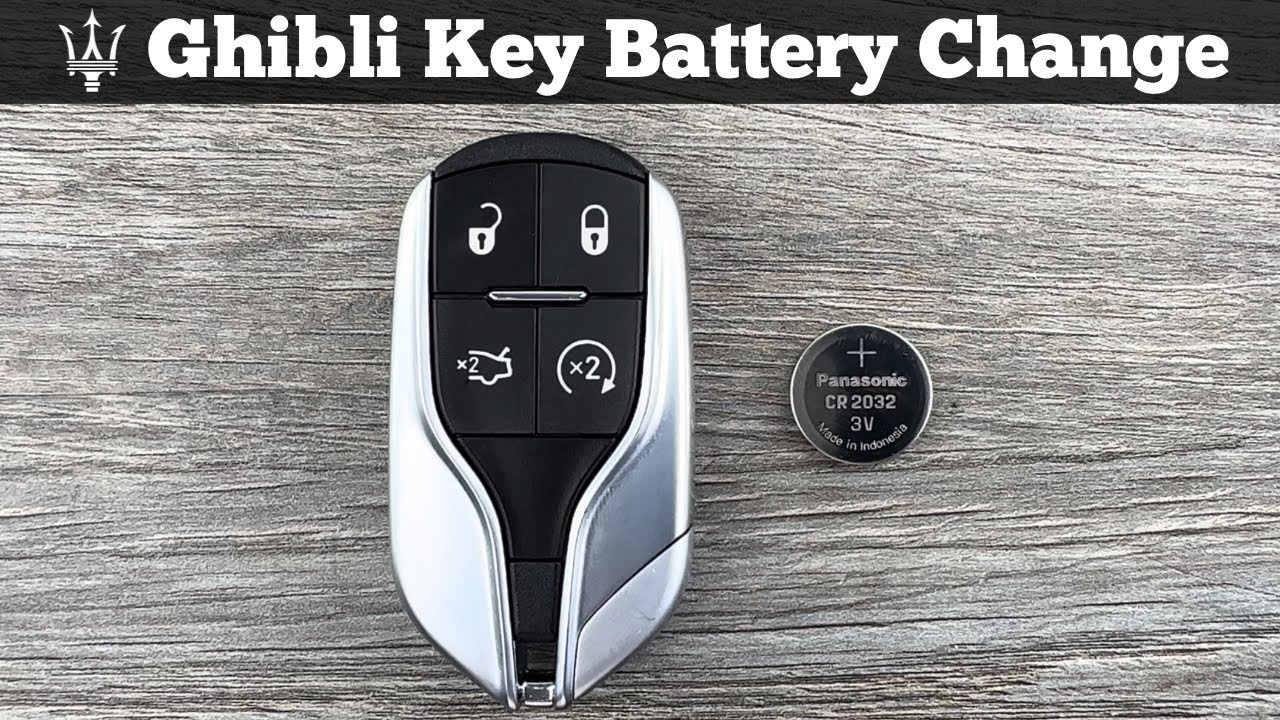 2014 - 2022 MASERATI GHIBLI Remote Key Fob Battery Replacement - How To DIY Change Replace Batteries