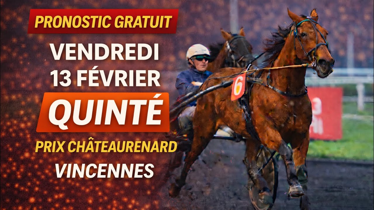 Comment gagner aux courses ? Prono Quinté Vendredi 13 Vincennes - 1 mois offert pour tout abonnement