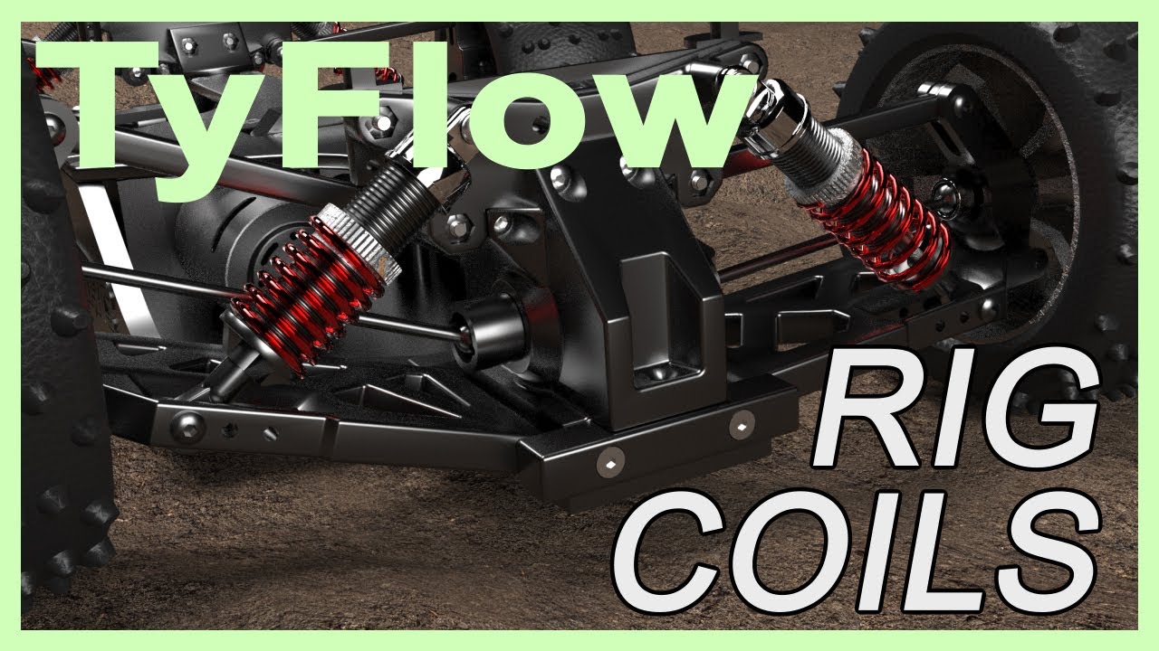 TyFlow / 3D Studio Max - Beginner Tutorial Add Coil Springs to Struts to a  Vehicle Rig with TyBinds