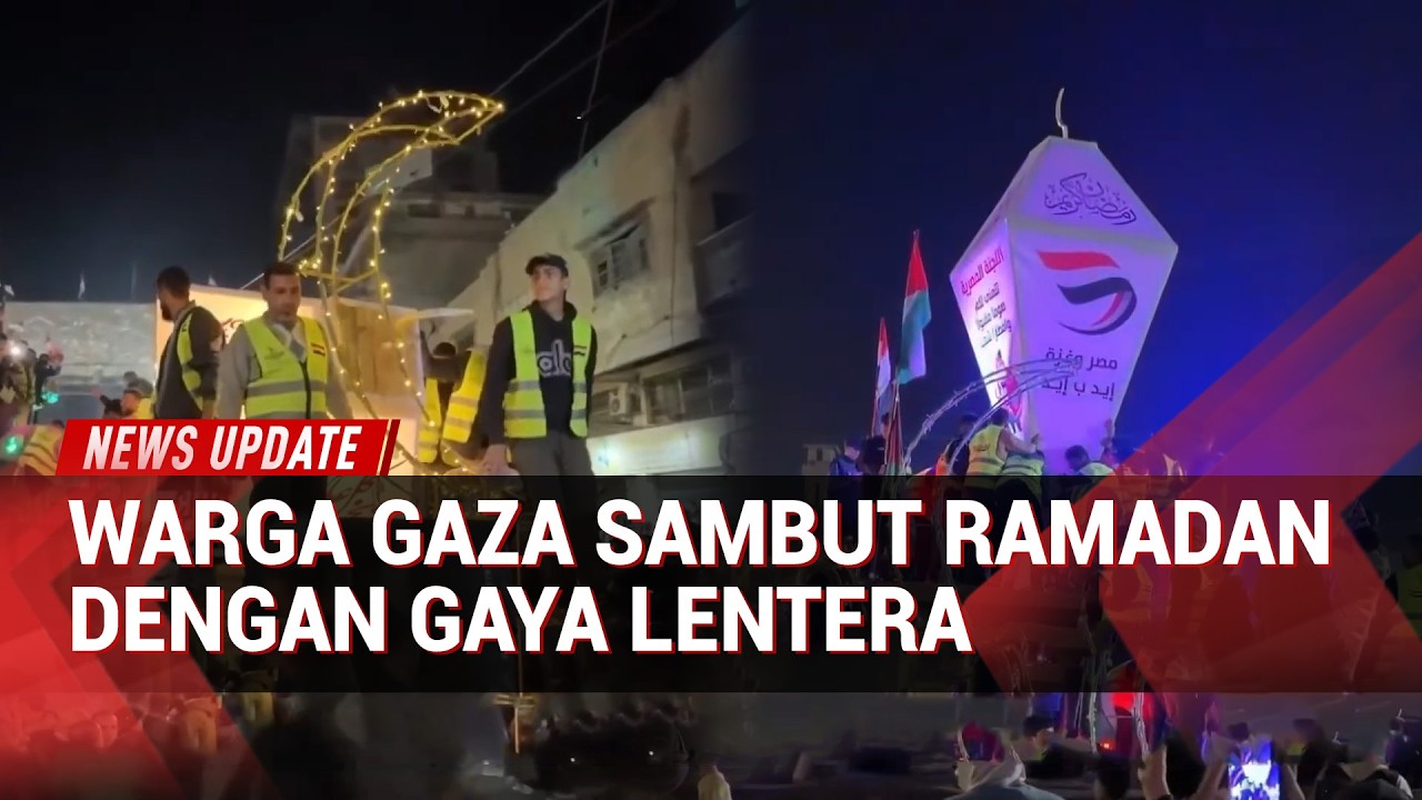Warga Gaza Sambut Ramadan Pertama Pasca Gencatan Senjata dengan Pawai Lentera