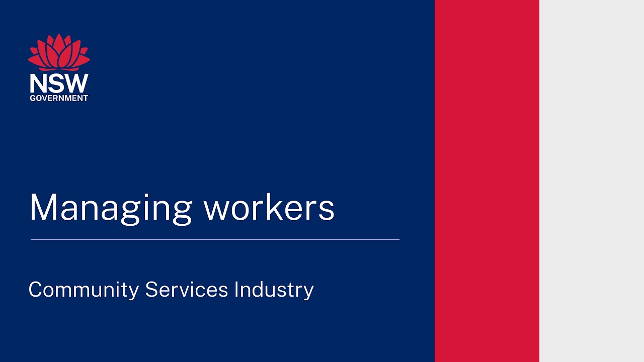 Community Services Industry - Managing workers in the employer portal