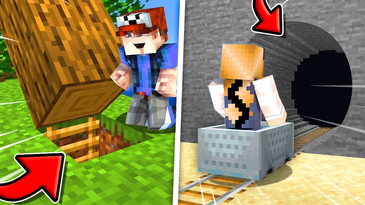 NOOB VS PRO - TAJNE WEJŚCIE DO BAZY W MINECRAFT! | Vito vs Bella