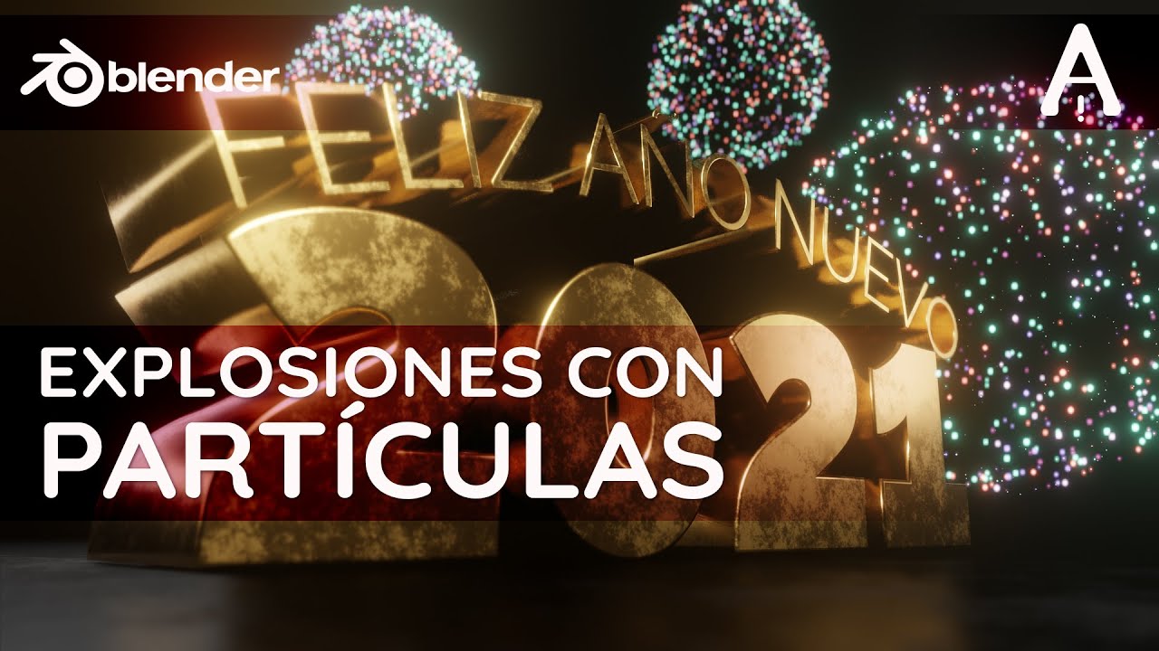 Explosiones con partículas Tutorial de Año Nuevo | Blender Tutorial