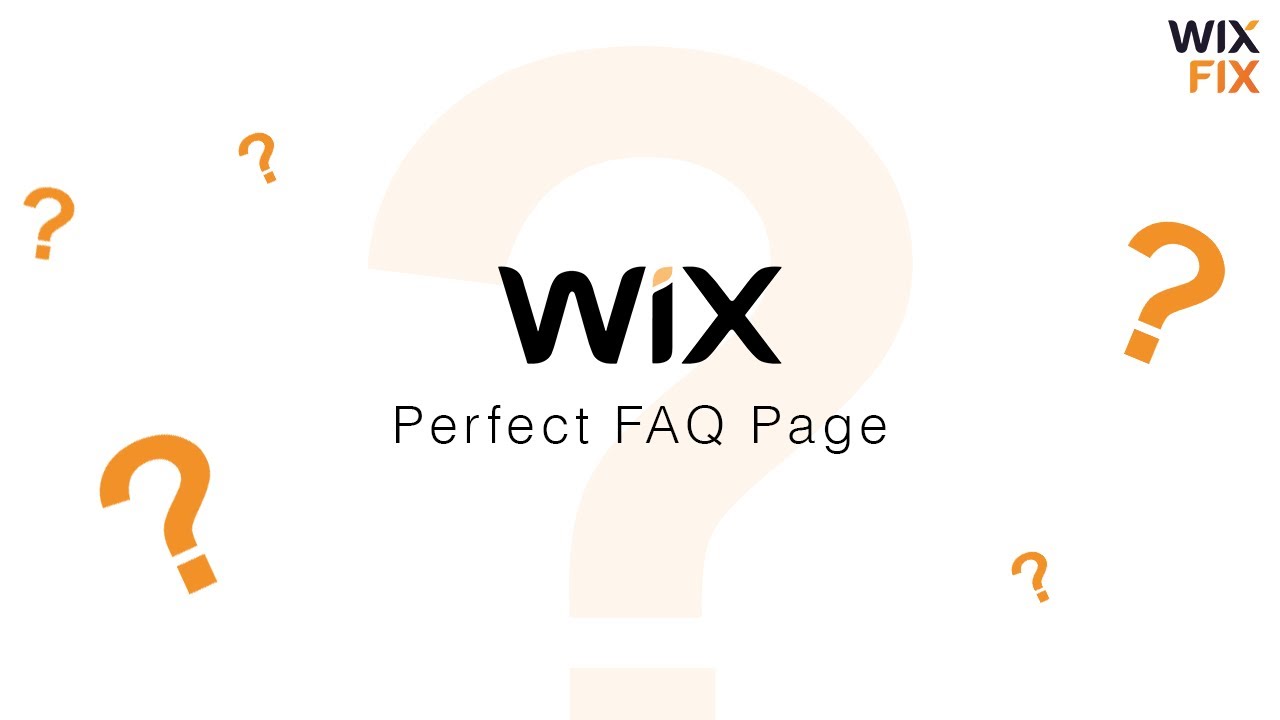 Building the Perfect FAQ Page in Wix | Wix Fix