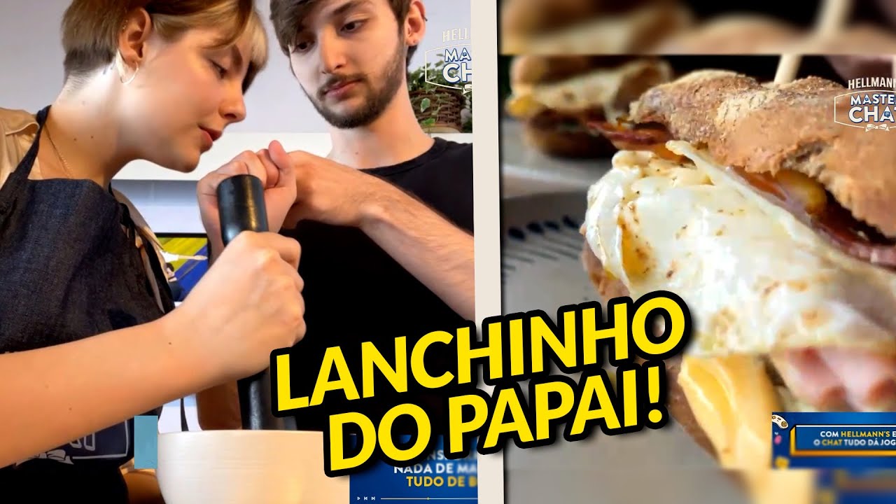 Triz e Calango fazendo o X-EGG DO SEU PAI! | Hellmann's Masterchat | Lives Da Triz