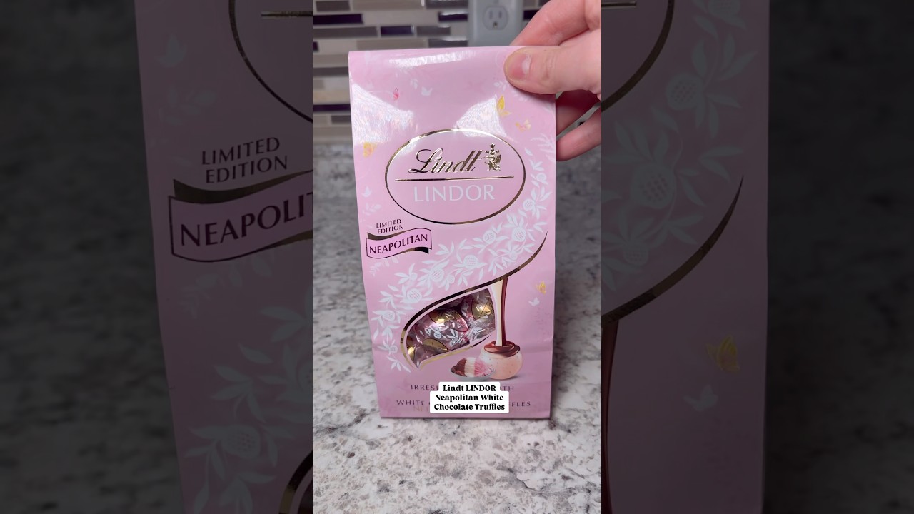 LINDOR Spring Neapolitan White Chocolate Truffles #truffles #chocolate #neapolitan #icecream