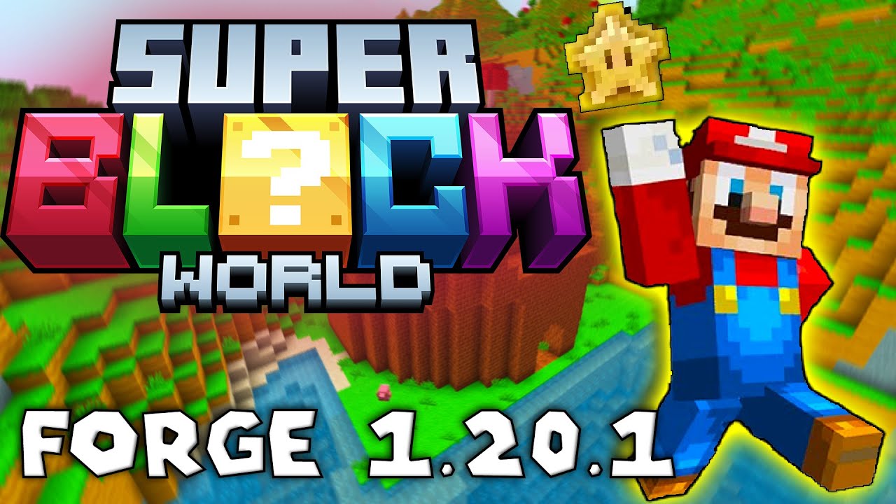 MINECRAFT BUT IT'S SUPER MARIO!! - Super Block World Mod