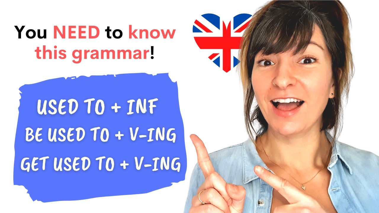 USED TO + INFINITIVE and BE / GET USED TO + V-ING (GERUND) - Learn this ESSENTIAL ENGLISH GRAMMAR!