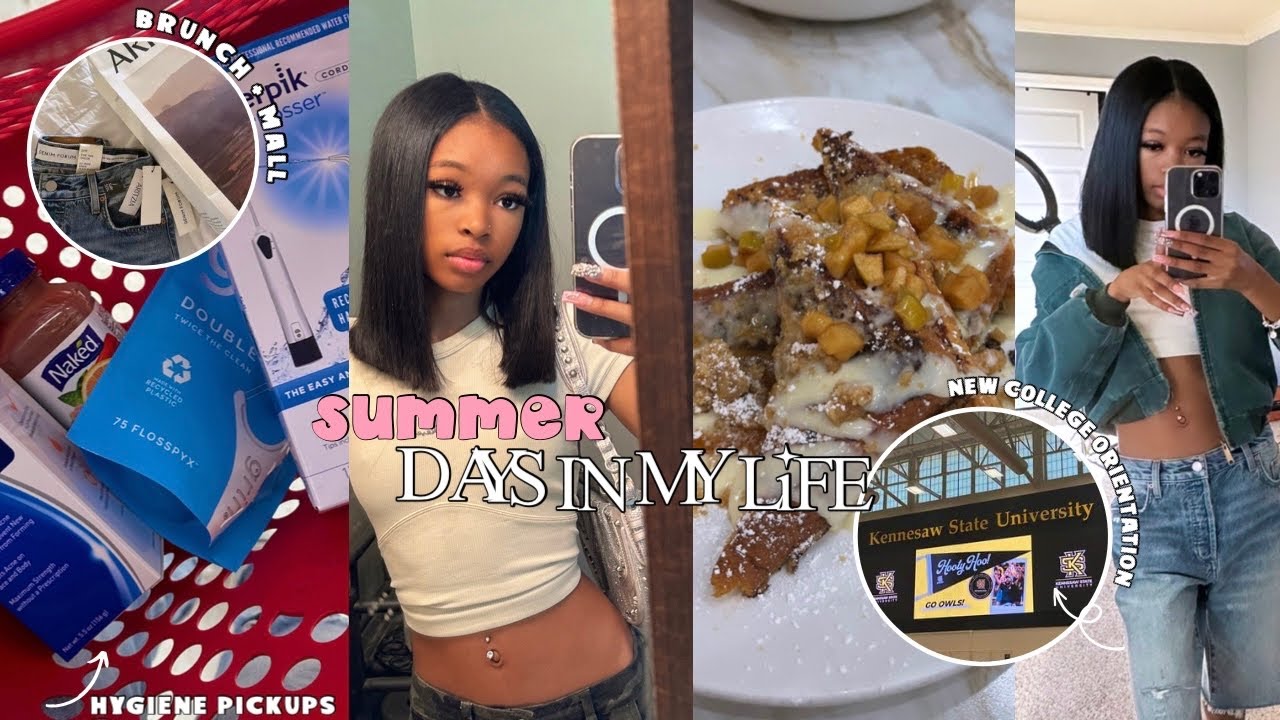 SUMMER DAYS IN MY LIFE ❀꧂| new college orientation, brunch + mall, hygiene pickups, + more