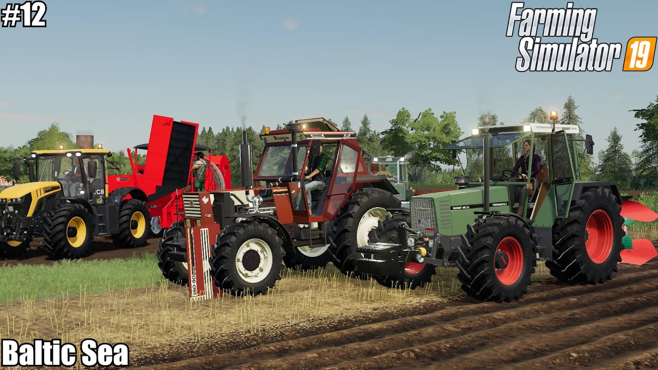 🇳🇴 Harvesting potatoes🥔🥔 & Canola🌾, Plowing│Baltic Sea│FS 19│Timelapse 12