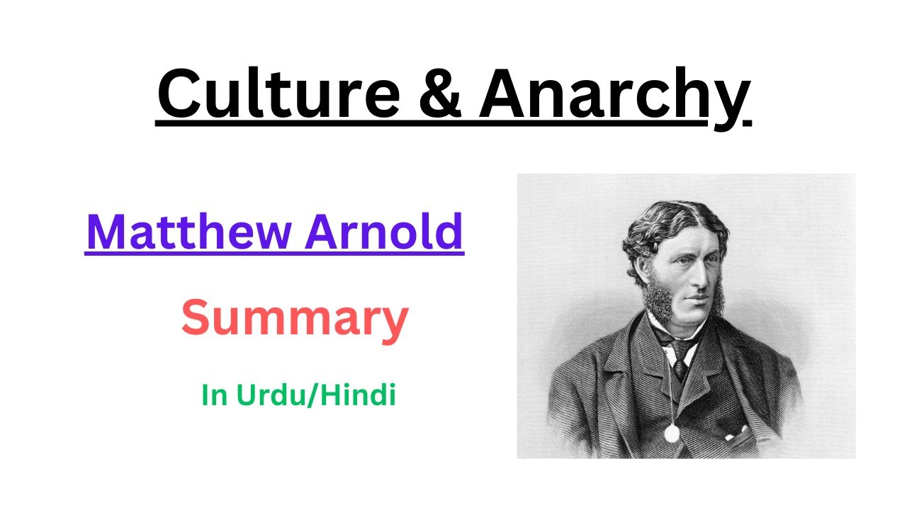 Culture and Anarchy by Matthew Arnold Summary in Urdu/Hindi