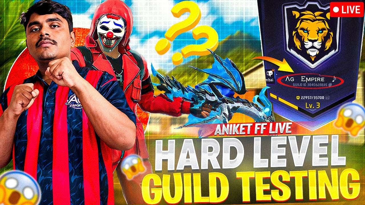 FREEFIRE HARDEST GUILD🥳BEST GUILD 1 VS 4 GUILD TEST🤩