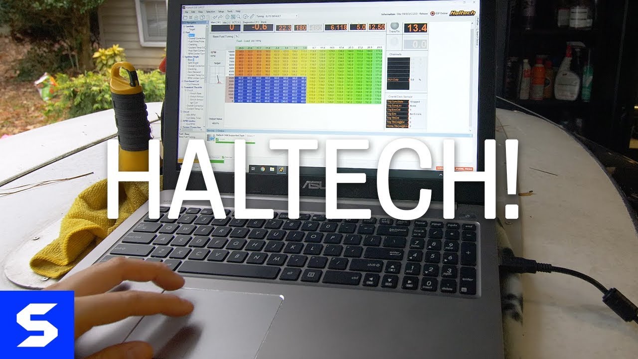 FIRST START with the Haltech Elite ECU on the FC RX7!!