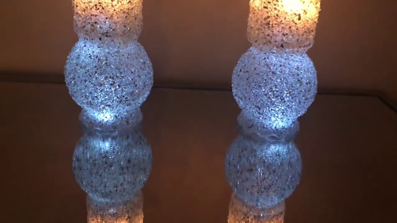 DIY CRUSHED GLASS CANDLE HOLDERS USING DOLLAR TREE ITEMS PLUS MYSTERY BOX GIVEAWAY