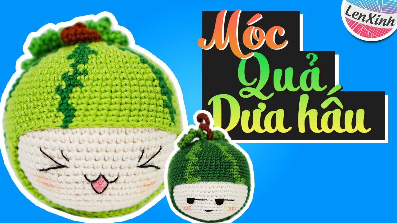 Móc Thú Bông #6 - Móc Quả Dưa Hấu Mặt Đầu Gấu [So Cute]