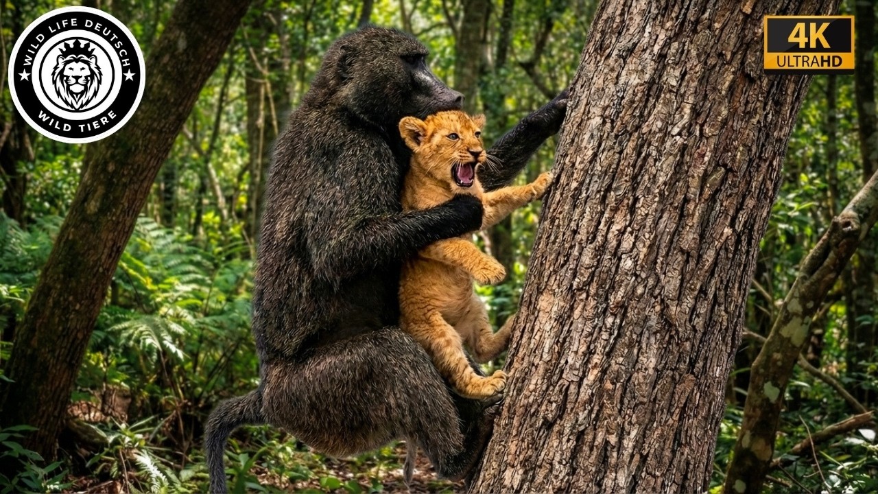 Heftigste Pavian-Löwen-Konfrontation in der kenianischen Savanne #Tierwelt | Tierdokumentation