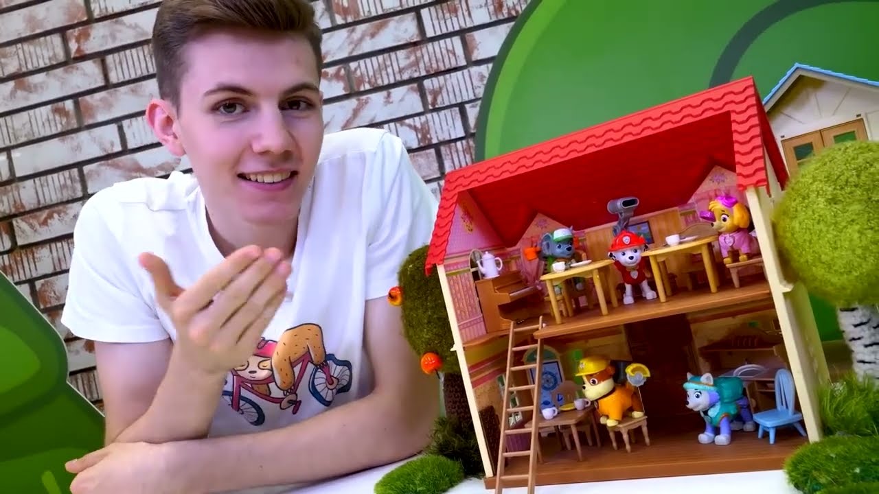 60 MIN dans le Jardin d'enfants. La Pat Patrouille: jeux avec jouets pour enfants