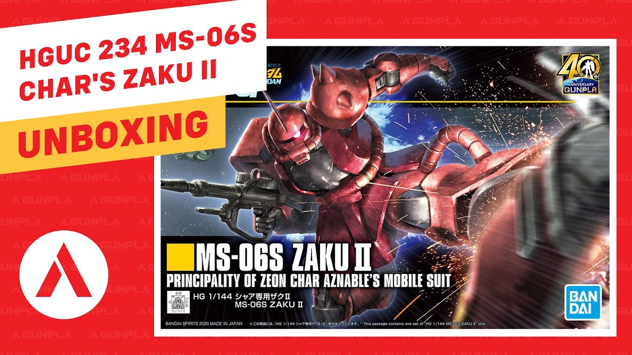 Unboxing: HGUC 234 MS-06S Char's Zaku II