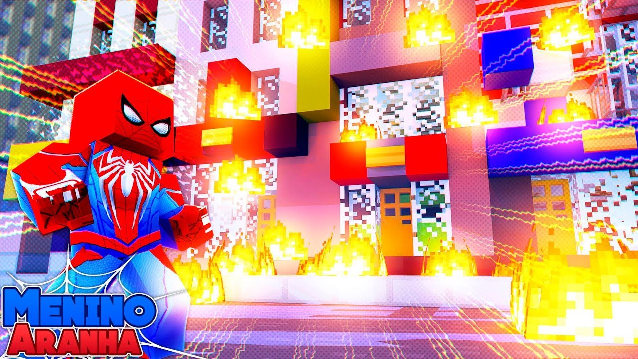 Minecraft: MENINO ARANHA - PRÉDIO EM CHAMAS!!! #268