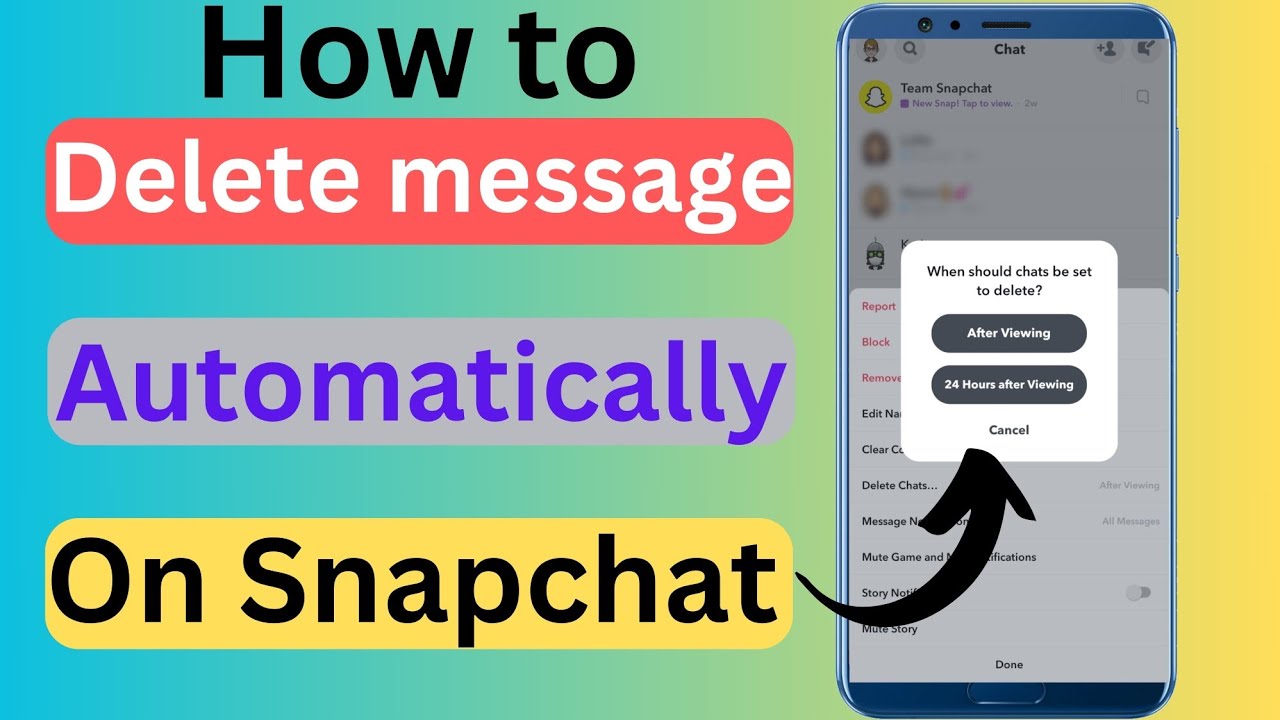 how to delete message automatically on snapchat | how to delete snapchat messages