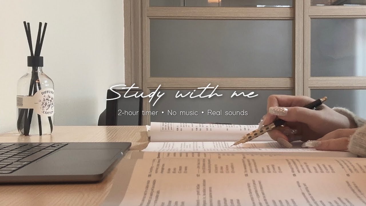 새해 첫날도 같이 공부해요💫 | New Year STUDY WITH ME💫 | 2시간 타이머🕑 | 음악 없음🔇 | 실제 공부 소리📝