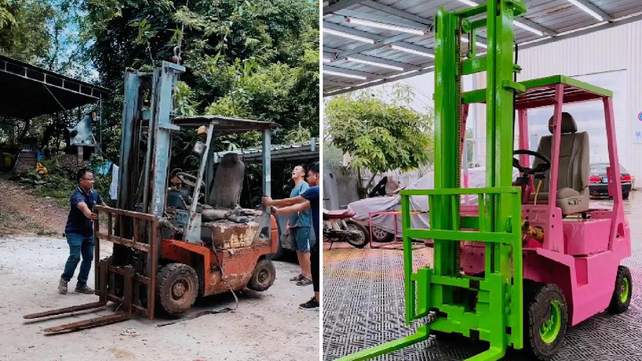 Recuperar una carretilla elevadora de 50 años que ha sido descartada como chatarra: ¿Podrá trabajar?