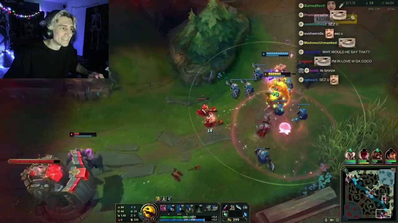 xQc Plays League of Legends with Jesse, Trainwrecks, Poke & Gigi #1