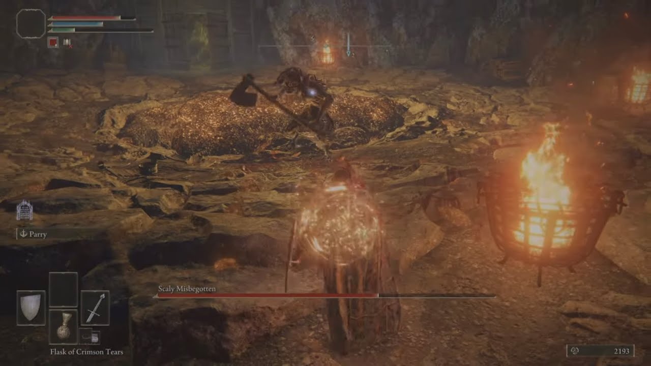 Elden Ring - Scaly Misbegotten Boss Fight